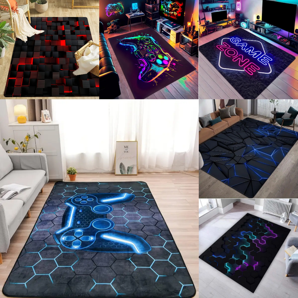 Outdoor Sport Live - 1pcs 3D Geometric Carpet Game Room