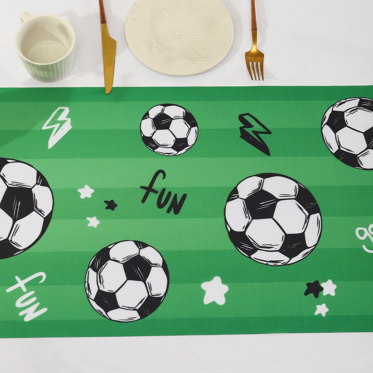 Outdoor Sport Live - Soccer Table Runner Decors Polyester Football