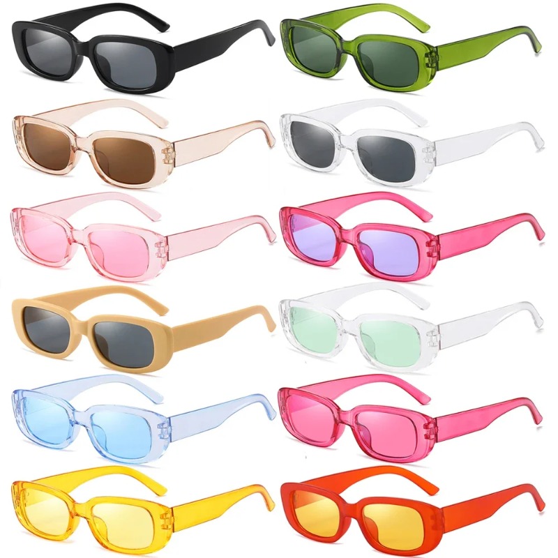 Outdoor Sport Glasses - Women Men Steampunk Rectangle Frame Sunglasses