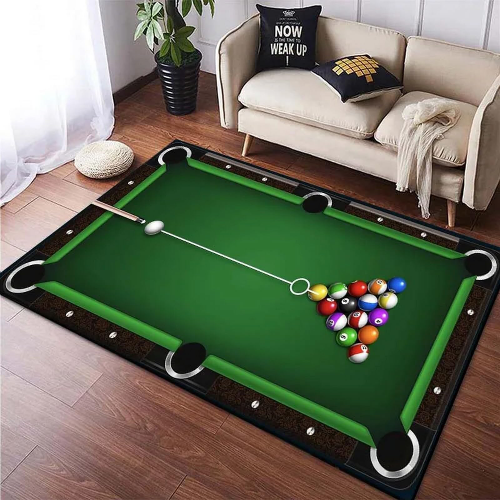 Billiards Area Rug, Ball Game  - Outdoor Sport Live reseña y precio