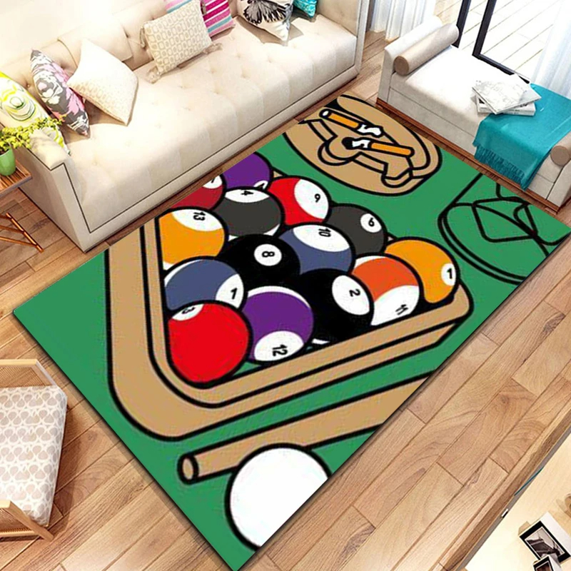 Billiards Area Rug, Ball Game  - Outdoor Sport Live reseña y precio