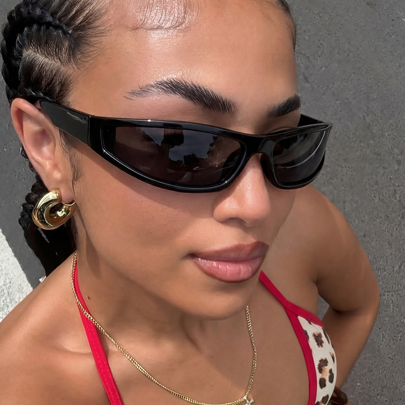 Y2K Narrow Rectangle Wrap Arou - Outdoor Sport Glasses reseña y precio