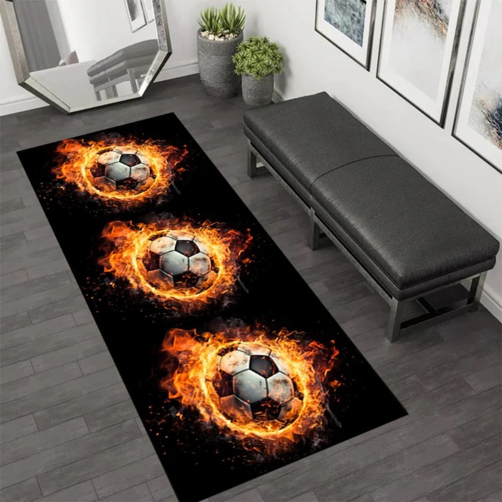 Soccer Ball Print Runner Rug A - Outdoor Sport Live reseña y precio