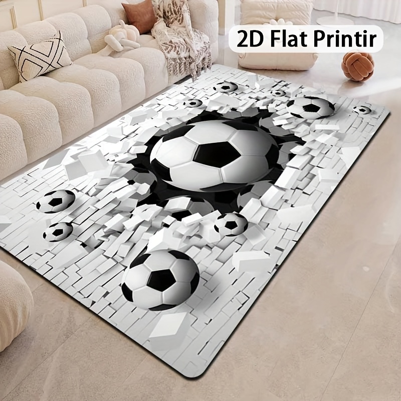 Soccer Ball 3D Effect Rug Flan - Outdoor Sport Live reseña y precio