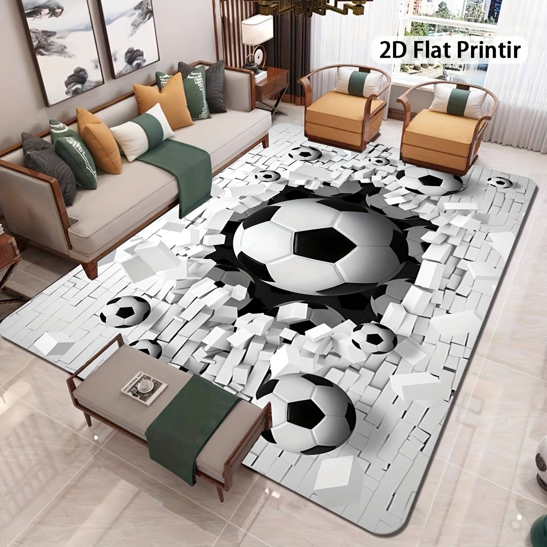 Soccer Ball 3D Effect Rug Flan - Outdoor Sport Live reseña y precio