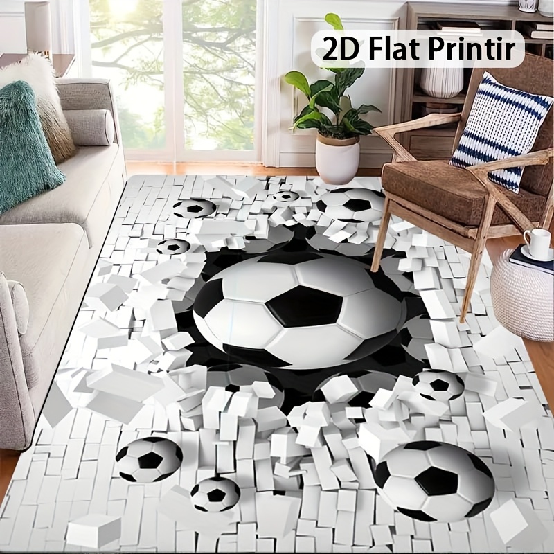 Soccer Ball 3D Effect Rug Flan - Outdoor Sport Live reseña y precio