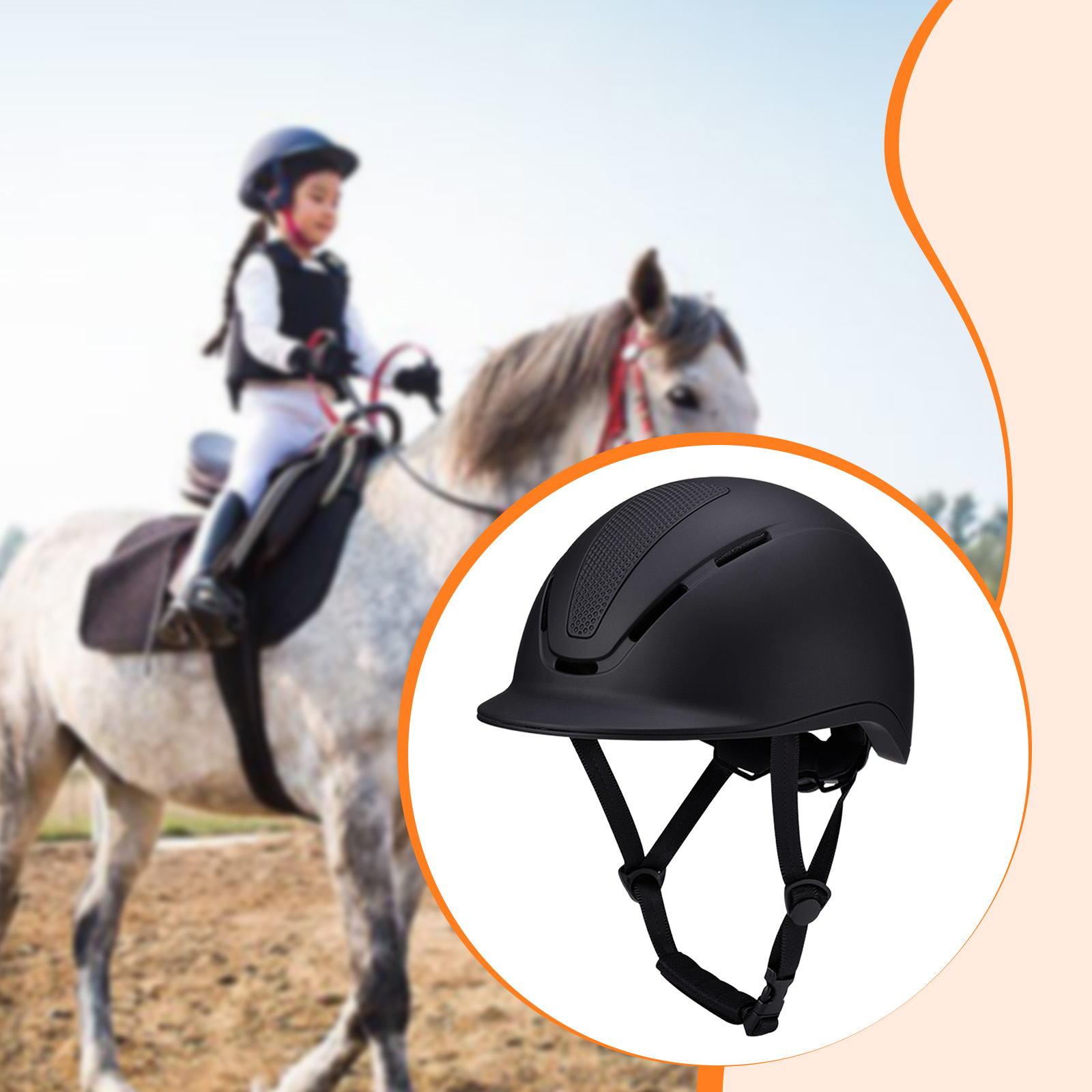 Adjustable Equestrian Helmet w - Equestrian Helmet reseña y precio