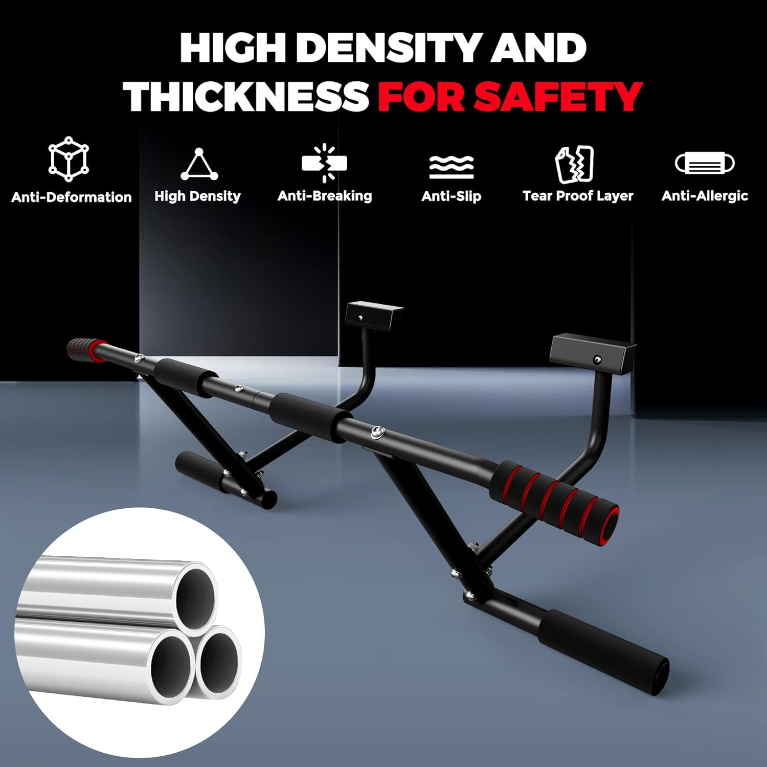 440 lbs Heavy Duty Pull Up Bar - Chin Bar Doorway reseña y precio